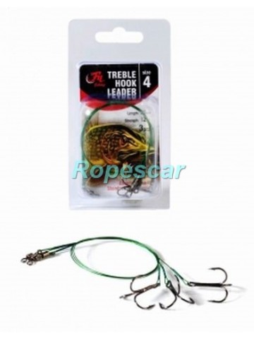 Montura rapitor cu struna si ancora,Treble Hook Leader set x 3 buc. - Filfishing